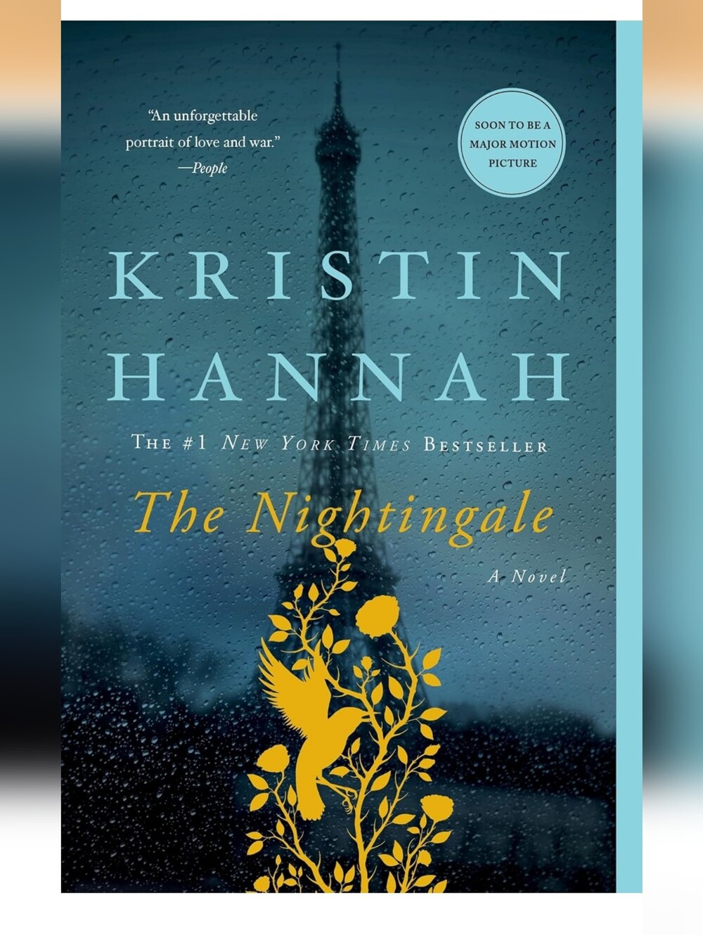 Kristin Hannah "The Nightingale" Book - Teal & Gold Cover